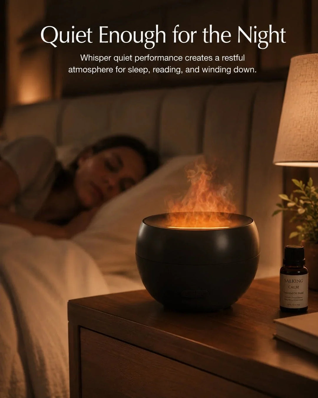 Aroma Diffusor | Flammenähnlicher Ultraschall-Diffusor mit LED-Licht und 150 ml Wassertank