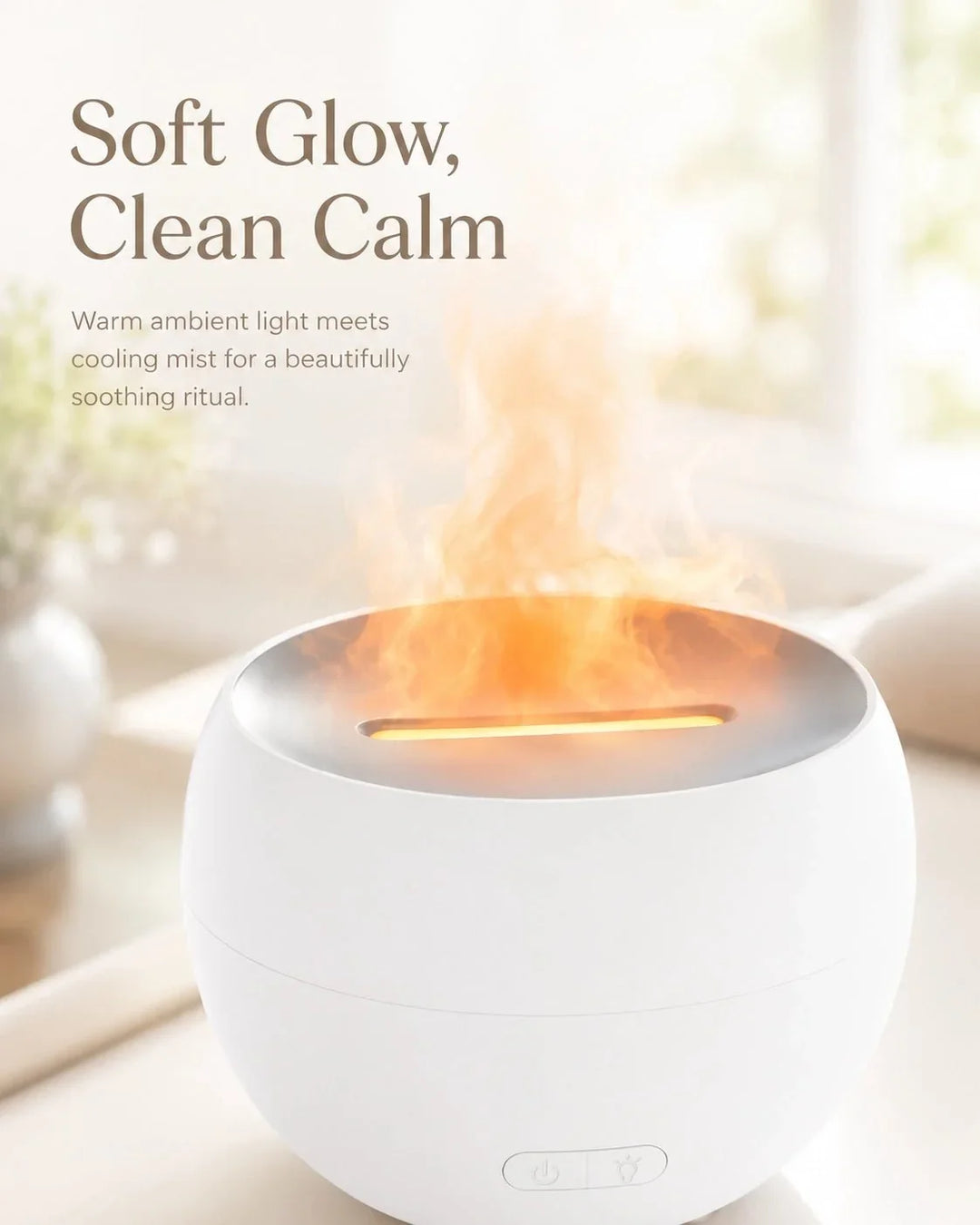 Aroma Diffusor | Flammenähnlicher Ultraschall-Diffusor mit LED-Licht und 150 ml Wassertank