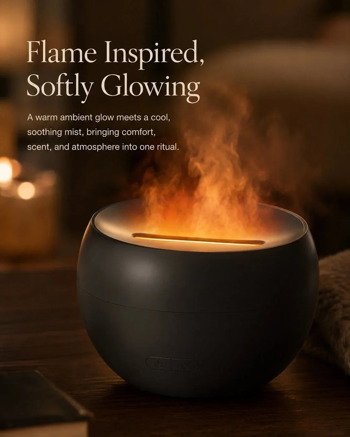 Aroma Diffusor | Flammenähnlicher Ultraschall-Diffusor mit LED-Licht und 150 ml Wassertank