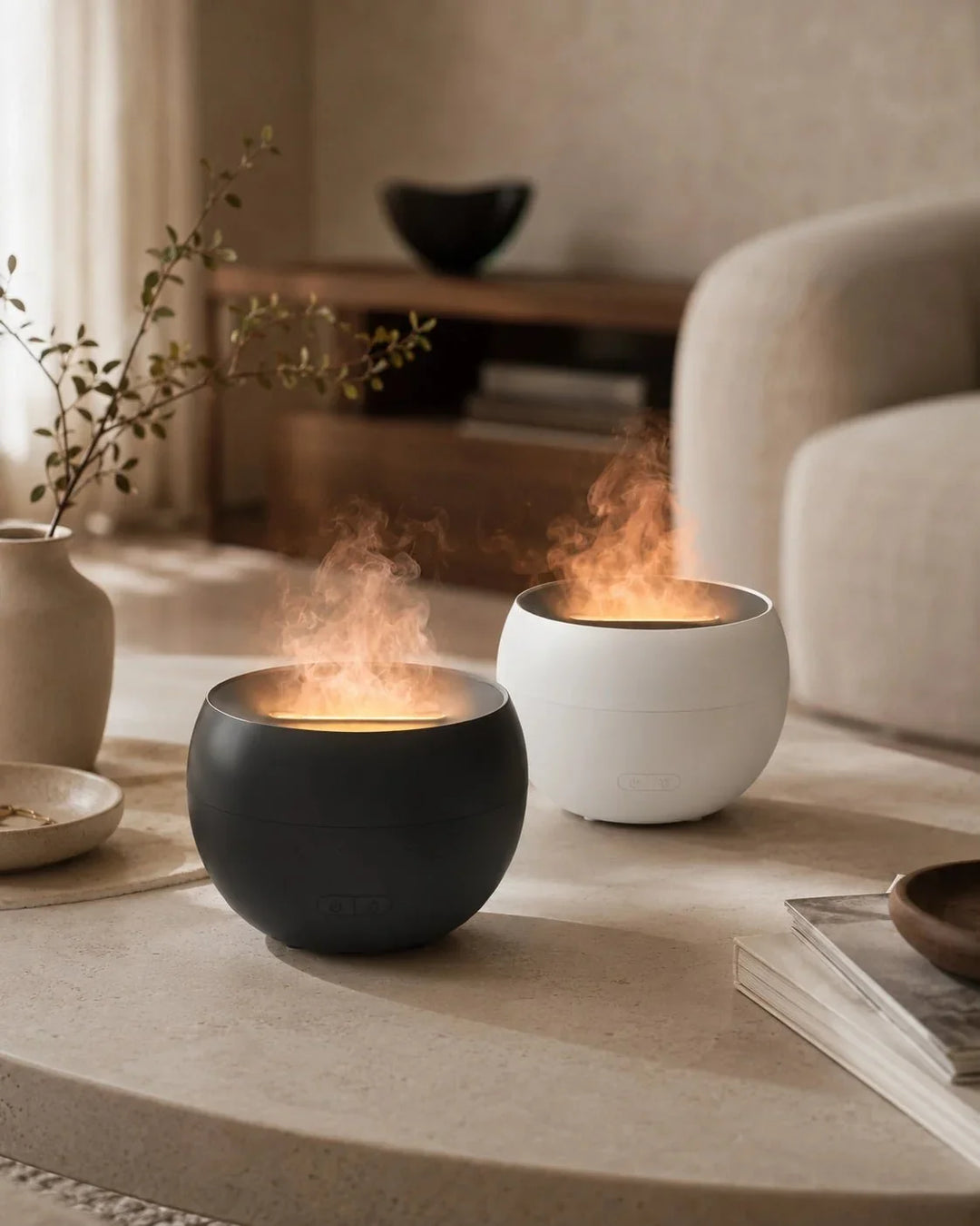 Aroma Diffusor | Flammenähnlicher Ultraschall-Diffusor mit LED-Licht und 150 ml Wassertank
