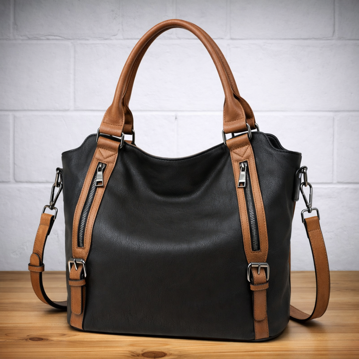 Damen Schultertasche mit verstellbarem Riemen | Geräumige Umhängetasche mit Reißverschluss und strukturierter Form für Alltag