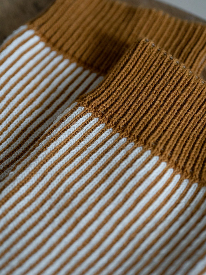 Damen Socken | Gestreifte Jacquard-Socken aus GOTS-zertifizierter Biobaumwolle