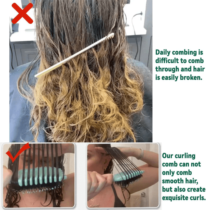 Locken-Stylingbürste zum Definieren | Für Bounce &amp; clumpte Curls ohne Ziepen | Entwirrt &amp; formt in einem Schritt | Für Wellen &amp; Locken