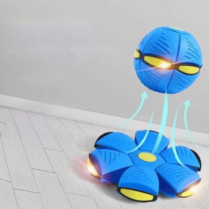 Interaktiivinen lentävä koiranlelu | 2-in-1 frisbee ja pallo pop-up -muotoilu | Vedenkestävä &amp; kestävä muovi | Kaikille koon koirille