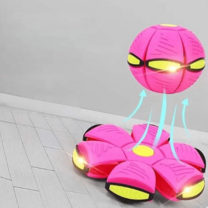 Interaktiivinen lentävä koiranlelu | 2-in-1 frisbee ja pallo pop-up -muotoilu | Vedenkestävä &amp; kestävä muovi | Kaikille koon koirille