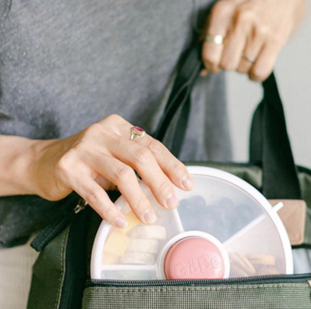 Snack Box for Kids with 5 Compartments | Rotating Snack Dispenser | Leak-Proof &amp; BPA-Free