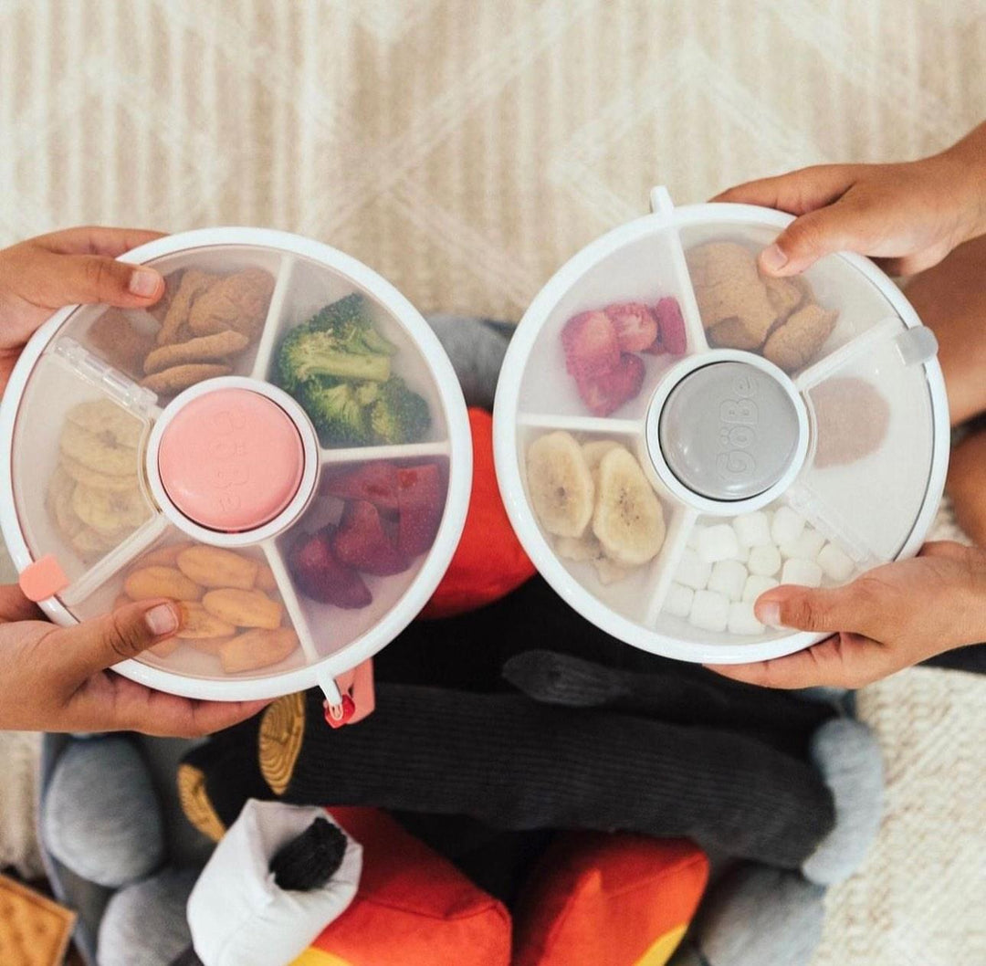 Snack Box for Kids with 5 Compartments | Rotating Snack Dispenser | Leak-Proof &amp; BPA-Free