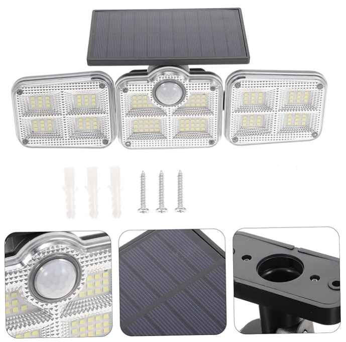 Solárny LED reflektor s pohybovým senzorom | Výkon 200W | Odolný voči poveternostným vplyvom