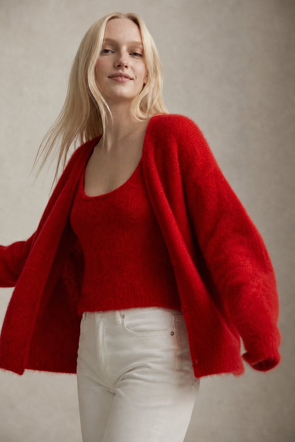 Damen Oversize Strickjacke aus Kunstkaschmir | Weiche warme Strickjacke mit lockerem Schnitt für Alltag, Zuhause und Layering