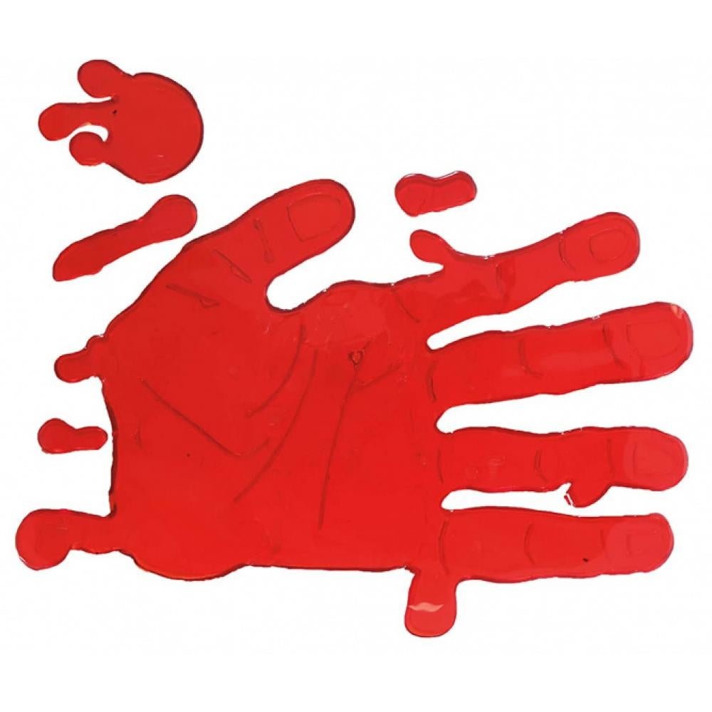 Halloween Blutige Hand Fensterdeko 25 cm | Gruselige Hand aus Kunststoff für Fenster, Horrorparty und Halloween-Deko