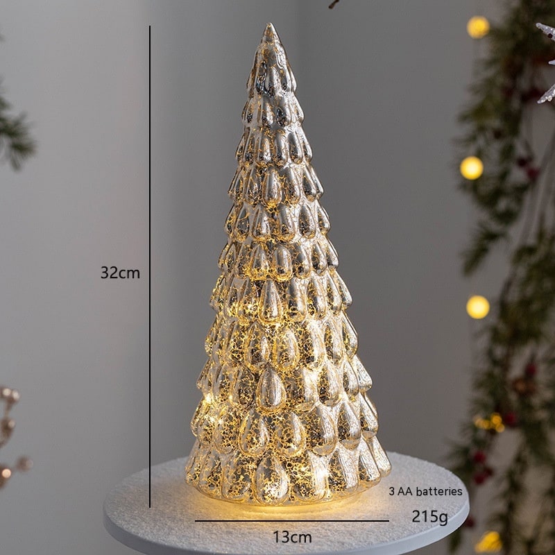 LED Weihnachtsbaum | Beleuchtete Tischdekoration mit warmweißem Licht, Batteriebetrieb und festlichem Baumdesign für Weihnachten
