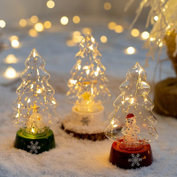 LED Weihnachtsbaum | Beleuchtete Tischdekoration mit warmweißem Licht, Batteriebetrieb und festlichem Baumdesign für Weihnachten