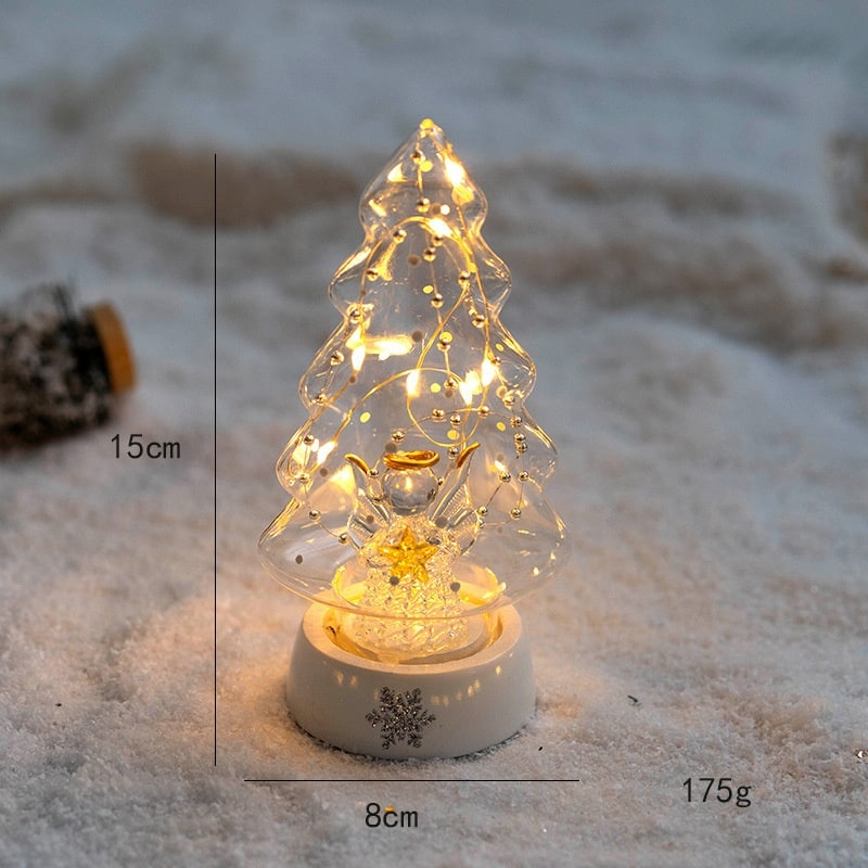 LED Weihnachtsbaum | Beleuchtete Tischdekoration mit warmweißem Licht, Batteriebetrieb und festlichem Baumdesign für Weihnachten