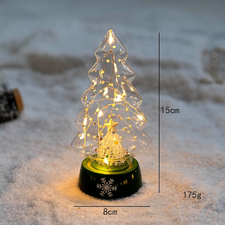 LED Weihnachtsbaum | Beleuchtete Tischdekoration mit warmweißem Licht, Batteriebetrieb und festlichem Baumdesign für Weihnachten