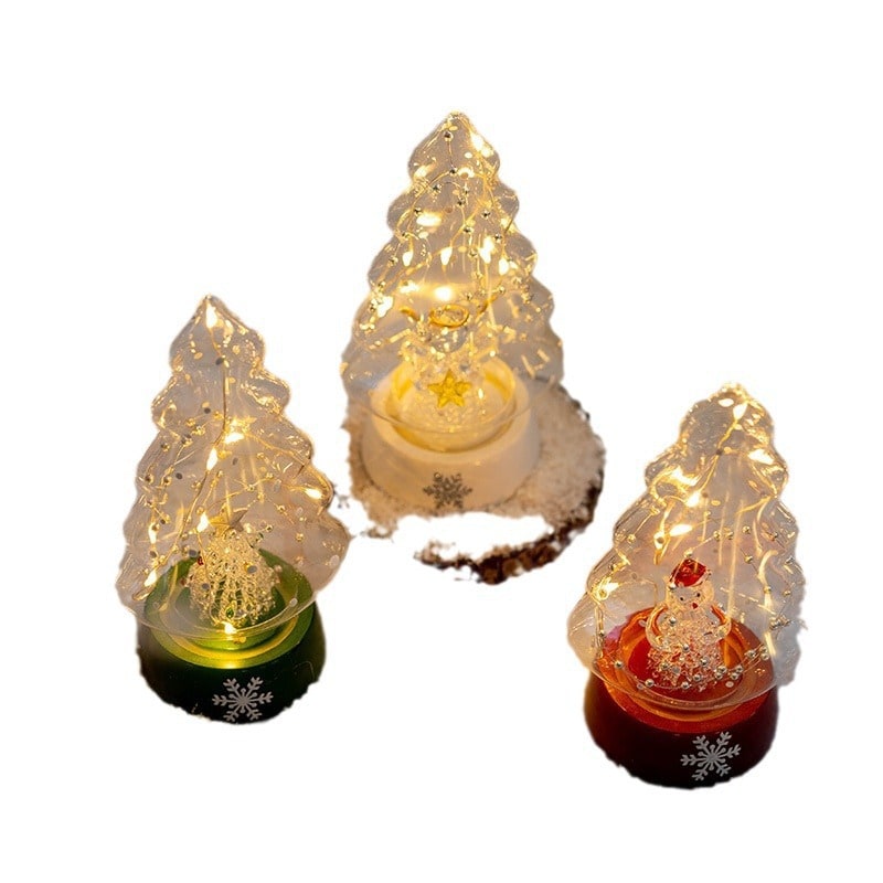 LED Weihnachtsbaum | Beleuchtete Tischdekoration mit warmweißem Licht, Batteriebetrieb und festlichem Baumdesign für Weihnachten