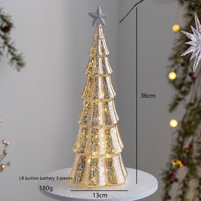 LED Weihnachtsbaum | Beleuchtete Tischdekoration mit warmweißem Licht, Batteriebetrieb und festlichem Baumdesign für Weihnachten