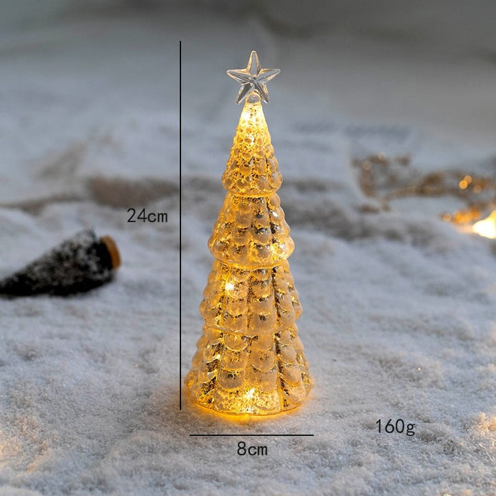 LED Weihnachtsbaum | Beleuchtete Tischdekoration mit warmweißem Licht, Batteriebetrieb und festlichem Baumdesign für Weihnachten