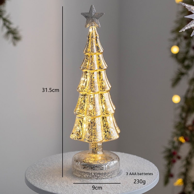 LED Weihnachtsbaum | Beleuchtete Tischdekoration mit warmweißem Licht, Batteriebetrieb und festlichem Baumdesign für Weihnachten