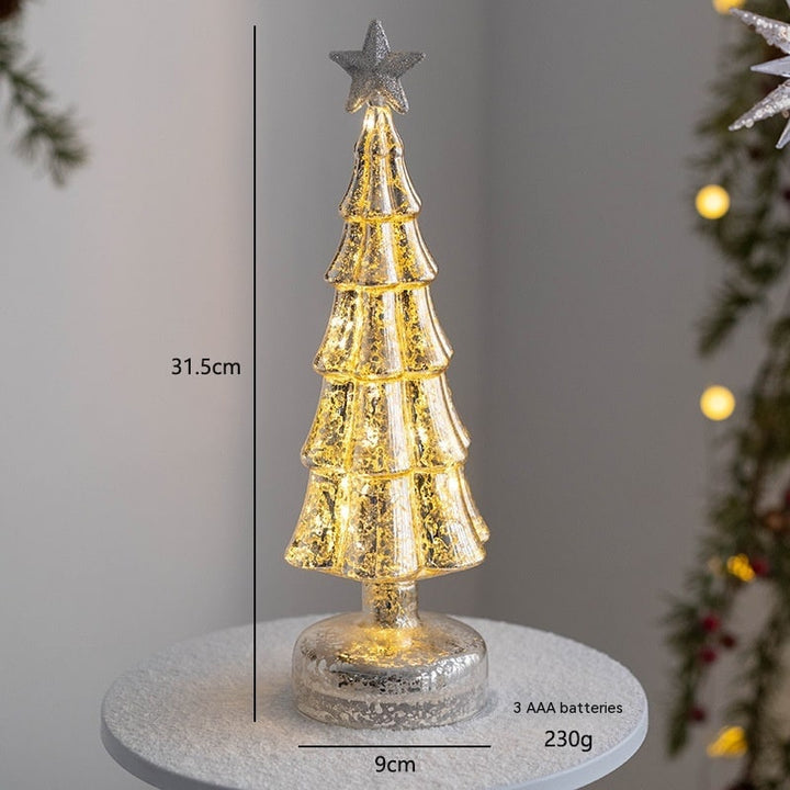 LED Weihnachtsbaum | Beleuchtete Tischdekoration mit warmweißem Licht, Batteriebetrieb und festlichem Baumdesign für Weihnachten