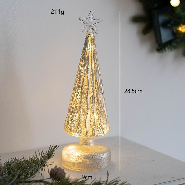 LED Weihnachtsbaum | Beleuchtete Tischdekoration mit warmweißem Licht, Batteriebetrieb und festlichem Baumdesign für Weihnachten