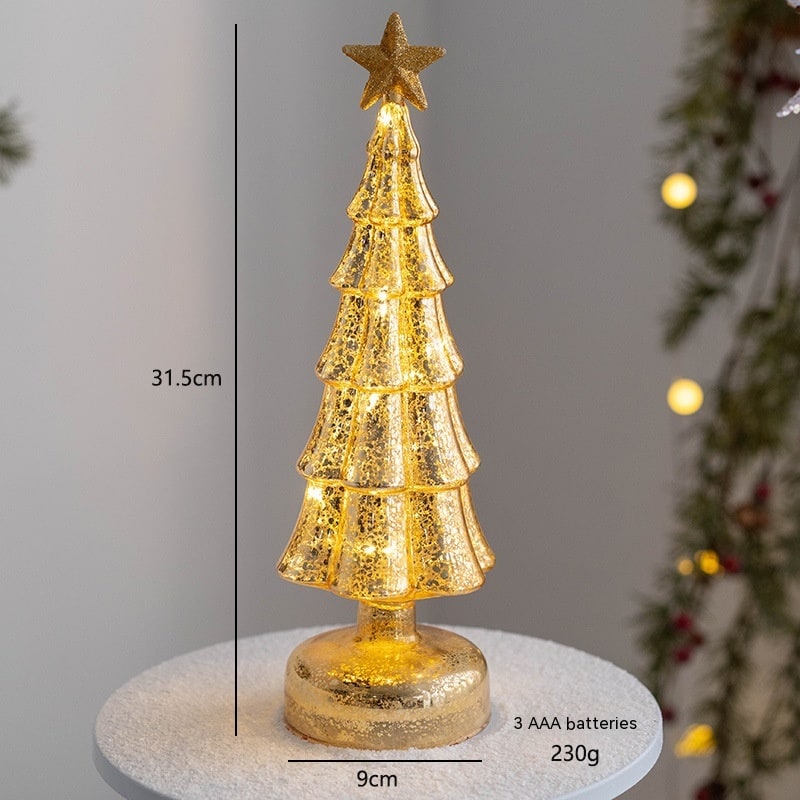 LED Weihnachtsbaum | Beleuchtete Tischdekoration mit warmweißem Licht, Batteriebetrieb und festlichem Baumdesign für Weihnachten