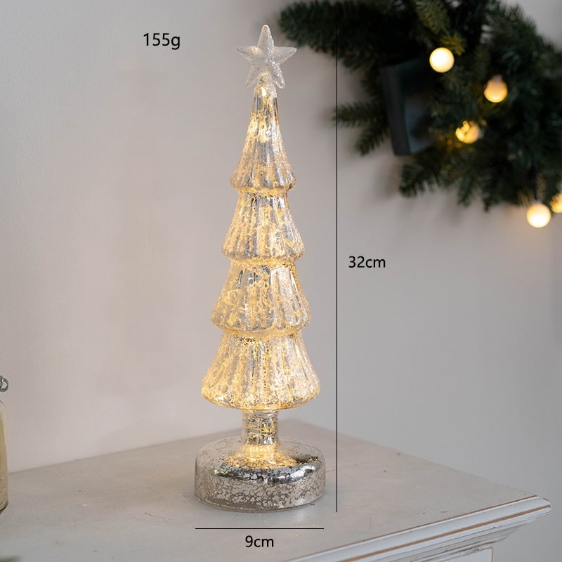LED Weihnachtsbaum | Beleuchtete Tischdekoration mit warmweißem Licht, Batteriebetrieb und festlichem Baumdesign für Weihnachten