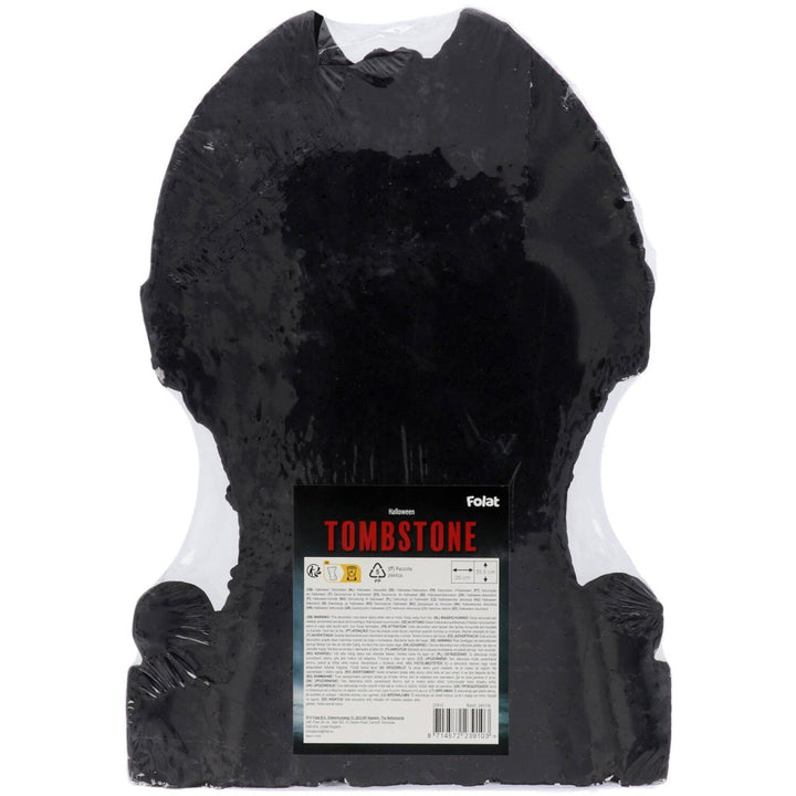 Halloween Grabstein RIP 36 cm | Verwittertes Grabsteinkreuz aus Schaumstoff für Halloween- und Friedhofsdeko