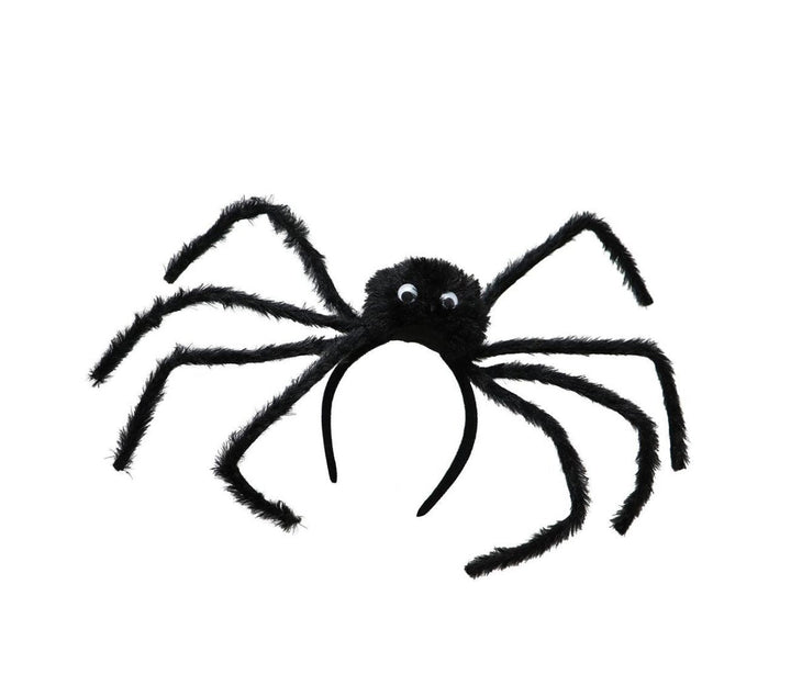 Halloween Haarband Spinne | Haarreif mit großer Spinne 25 × 28 × 10 cm als gruseliges Kostüm-Accessoire