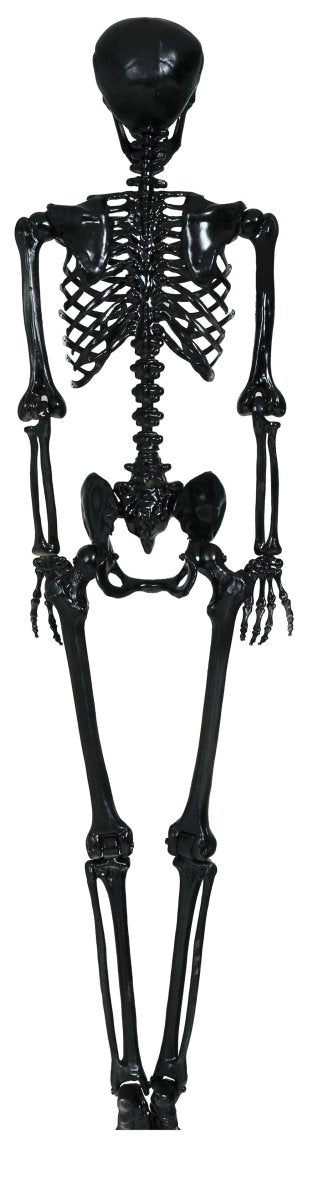 Halloween Skelett Hängedeko 90 cm | Schwarzes Skelett zum Aufhängen für Halloween-Partys und gruselige Raumdekoration