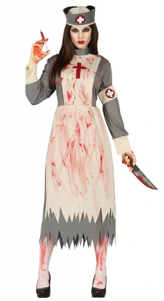 Krankenschwester Kostüm Damen | 2-teiliges Halloween-Kostüm mit Kleid und Krankenschwester-Haube für Mottopartys