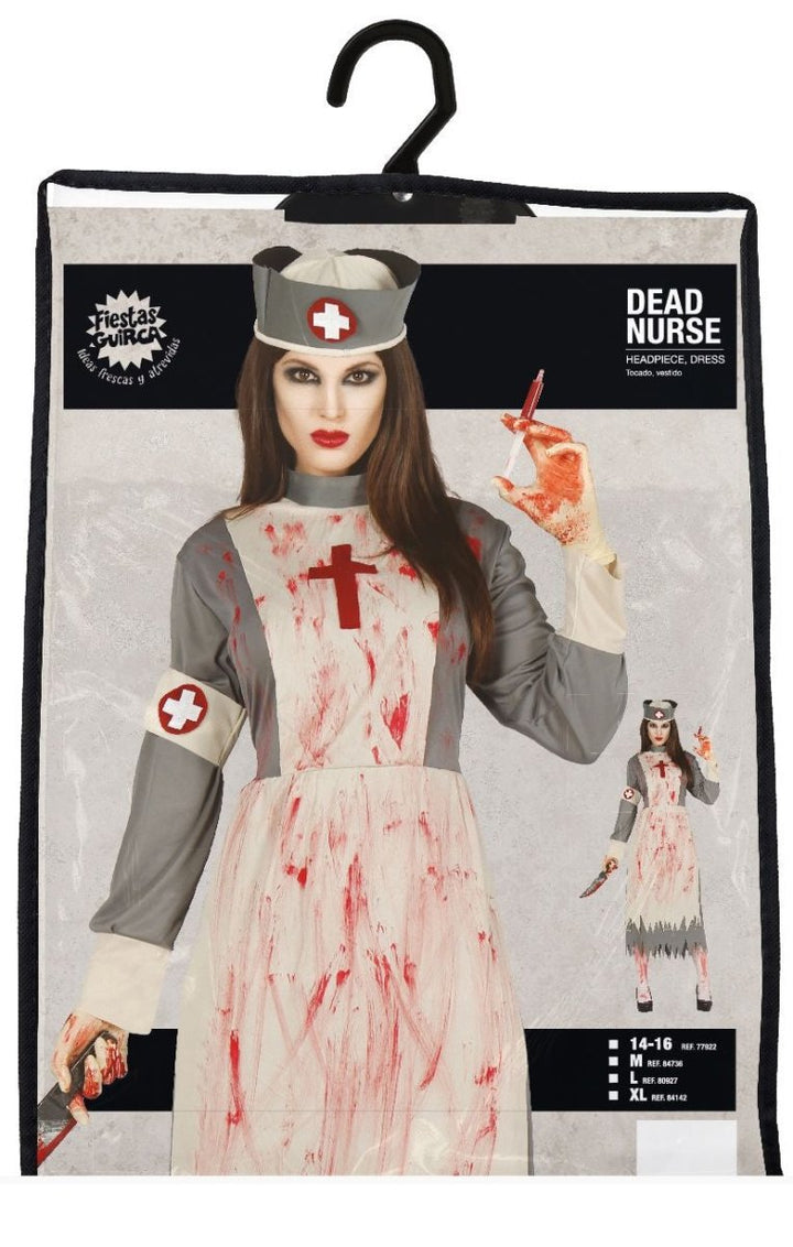 Krankenschwester Kostüm Damen | 2-teiliges Halloween-Kostüm mit Kleid und Krankenschwester-Haube für Mottopartys