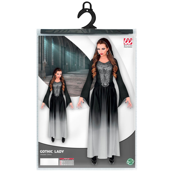 Gothic Kostüm Damen | Graues Halloween-Kleid für Gothic-Verkleidung, Halloween-Partys und Mottopartys
