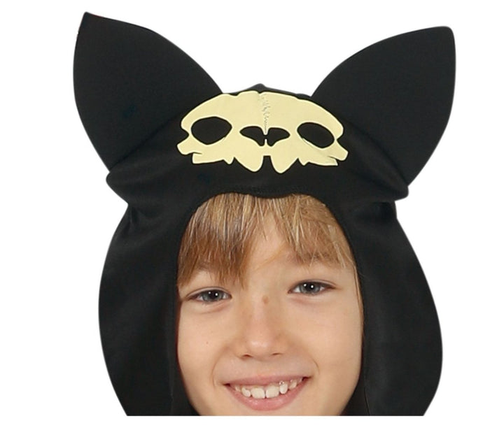 Fledermaus Skelett Kostüm Kinder | Halloween-Kostüm mit Jumpsuit, Kapuze und Flügeln für Halloween-Partys