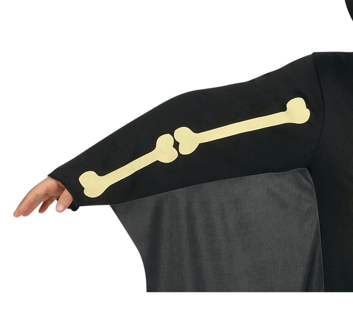 Fledermaus Skelett Kostüm Kinder | Halloween-Kostüm mit Jumpsuit, Kapuze und Flügeln für Halloween-Partys