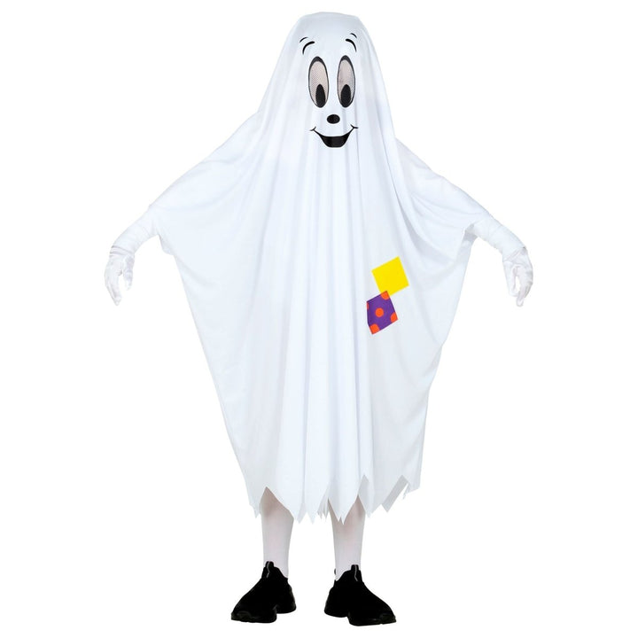Geist Kostüm Kinder | Weißer Halloween-Poncho für Geister-Verkleidung, Halloween-Partys und Mottopartys