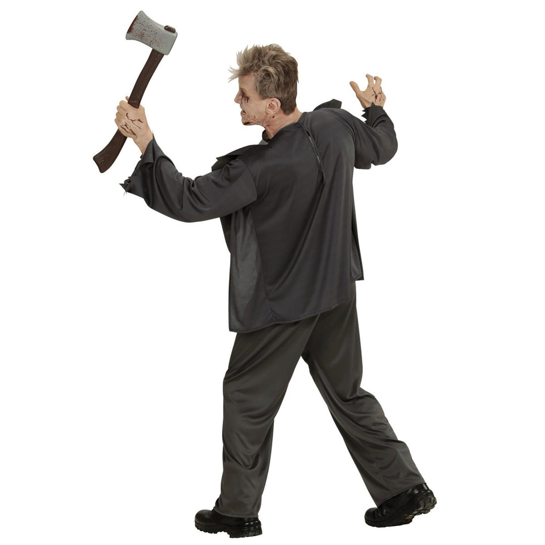Herren Zombie Kostüm Schwarz | 2-teiliges Halloween Kostüm mit Jacke, Hemd und Hose für Horrorparty und Mottoparty