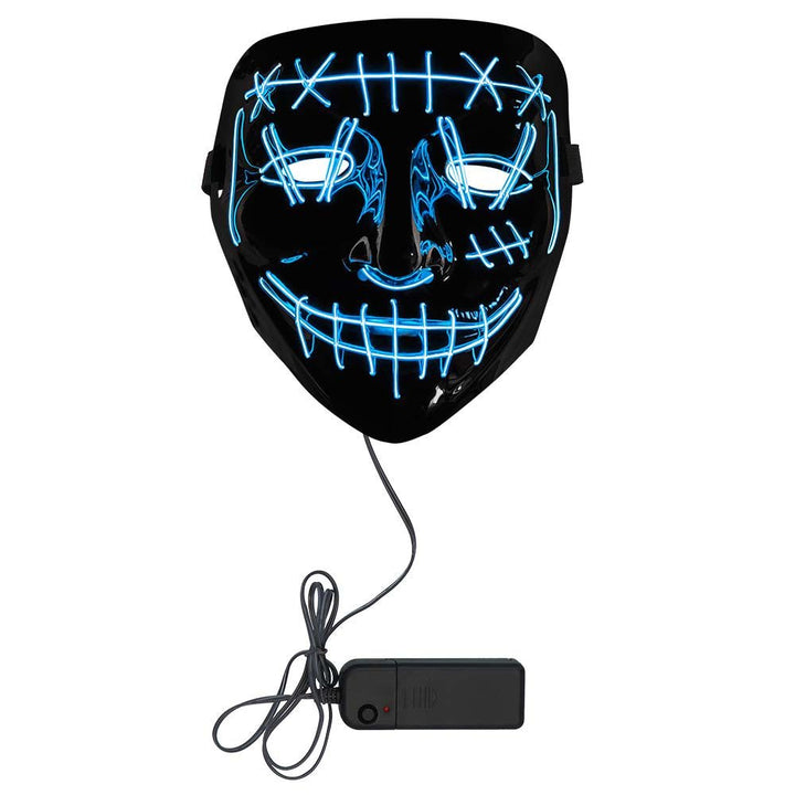 Halloween LED Maske | Blaue Killer-Lächeln Leuchtmaske für Horror-Kostüme, Halloween-Partys und Mottopartys