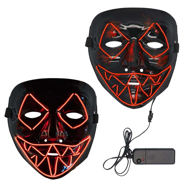 Halloween LED Maske | Rote Killer-Lächeln Leuchtmaske für Horror-Kostüme, Halloween-Partys und Mottopartys