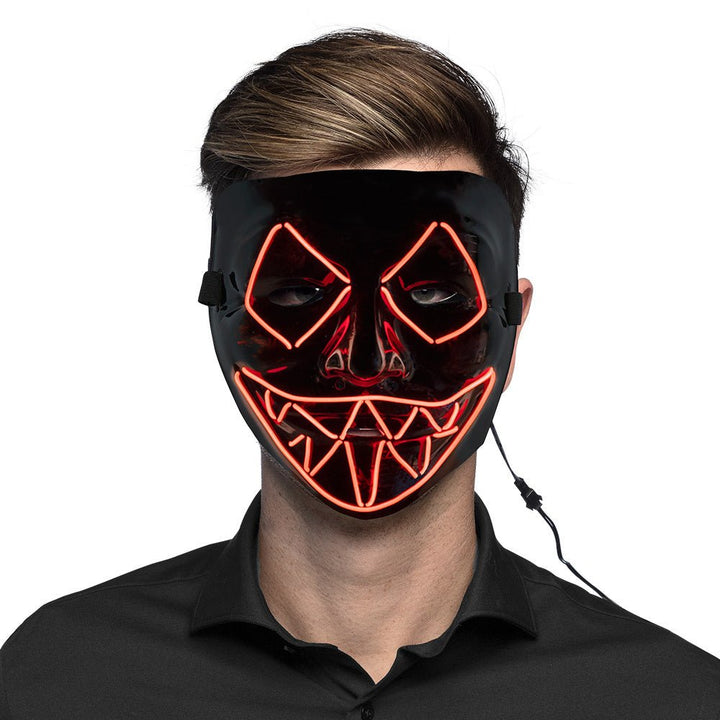 Halloween LED Maske | Rote Killer-Lächeln Leuchtmaske für Horror-Kostüme, Halloween-Partys und Mottopartys