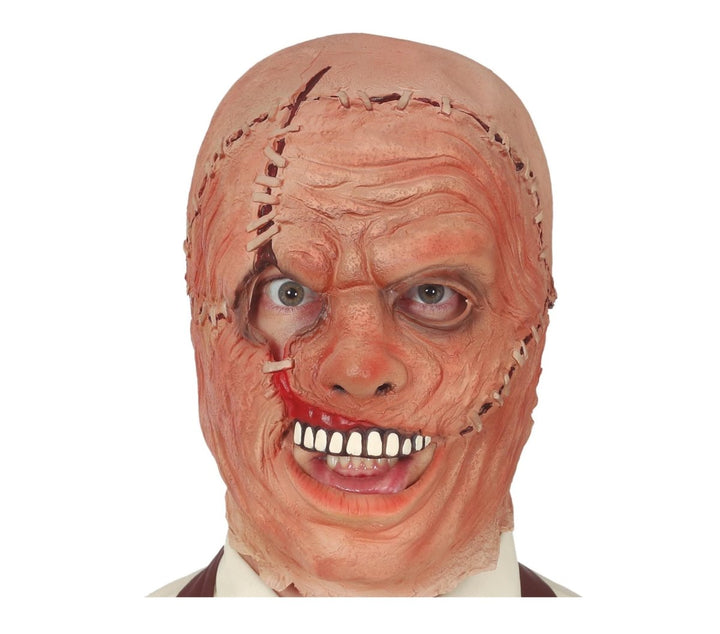 Halloween Mörder Maske | Gruselige Latex-Maske in Lederoptik für Horror-Kostüme, Halloween- und Mottopartys