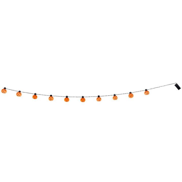 Halloween LED Lichterkette Kürbis 1,75 m | Leuchtende Kürbis Girlande mit Batteriebetrieb für Halloween- und Partydeko