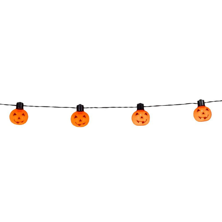 Halloween LED Lichterkette Kürbis 1,75 m | Leuchtende Kürbis Girlande mit Batteriebetrieb für Halloween- und Partydeko