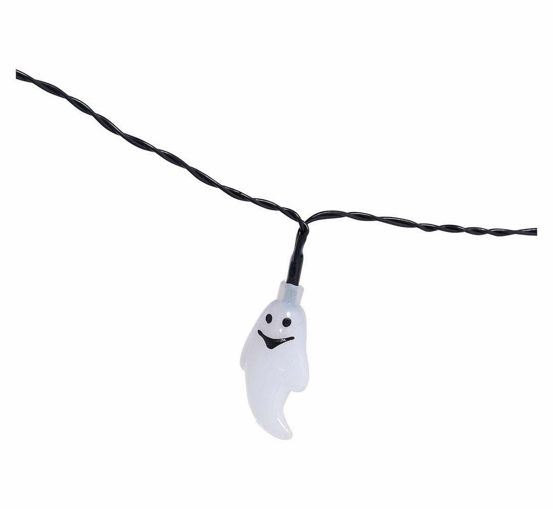 Halloween LED Lichterkette Gespenster 1,6 m | Geister Girlande mit Batteriebetrieb für Halloween-, Fenster- und Partydeko
