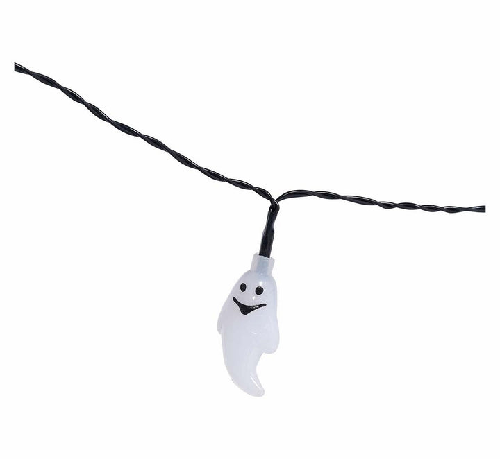Halloween LED Lichterkette Gespenster 1,6 m | Geister Girlande mit Batteriebetrieb für Halloween-, Fenster- und Partydeko