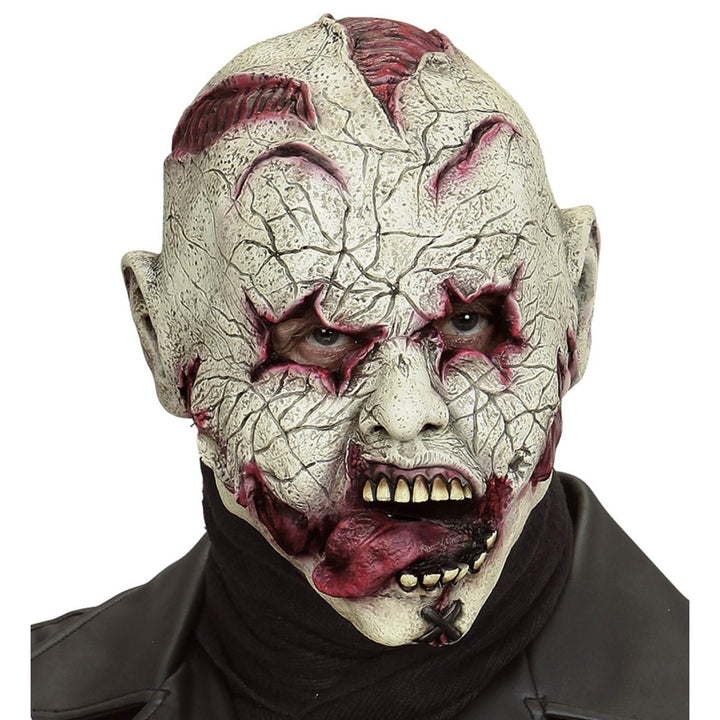 Horror Clown Maske Halloween | Weiße Clownmaske mit blutigem Look für Horror-Kostüme, Halloween- und Mottopartys