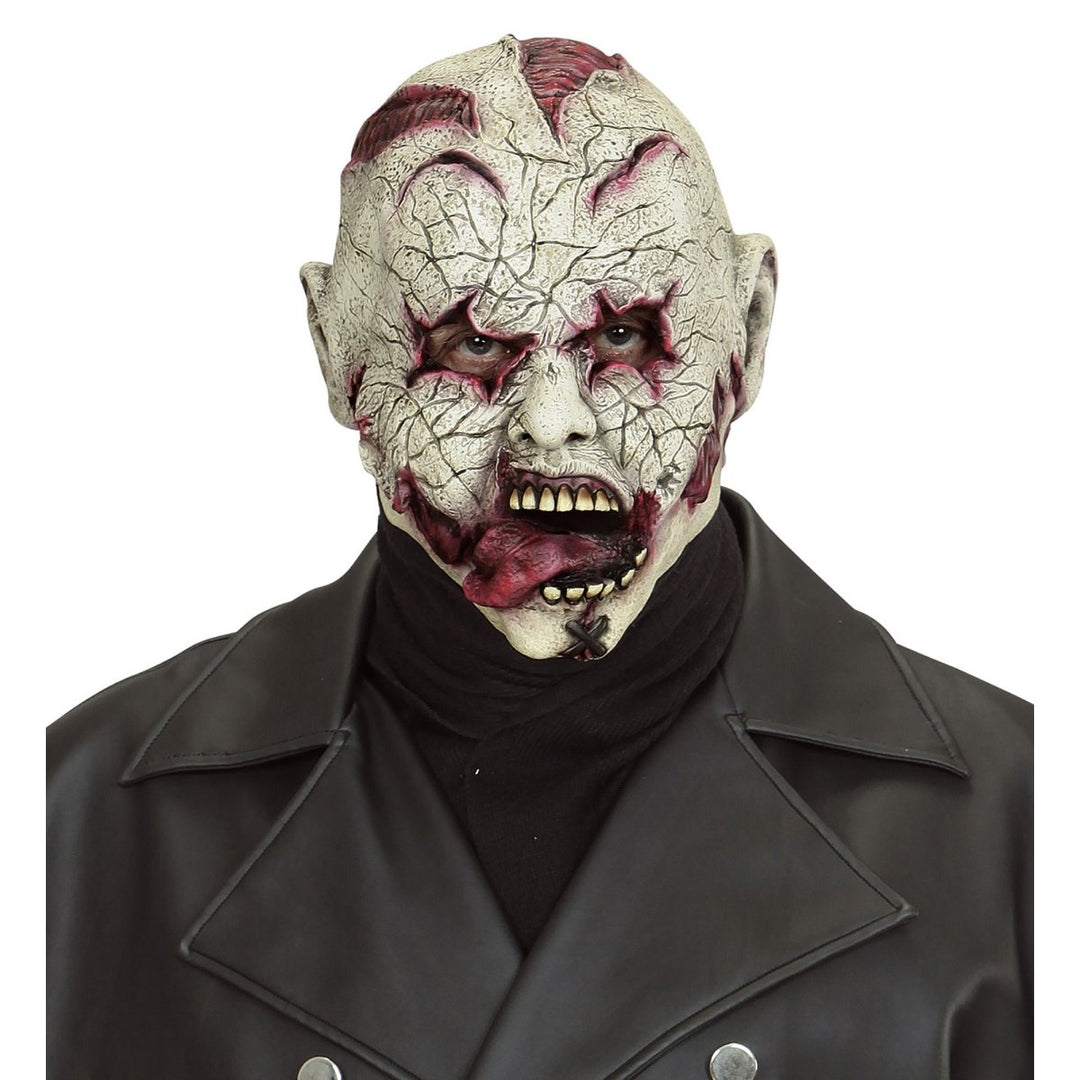Horror Clown Maske Halloween | Weiße Clownmaske mit blutigem Look für Horror-Kostüme, Halloween- und Mottopartys