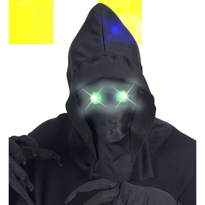 Halloween Maske mit grünem Licht | Leuchtende Gruselmaske für Halloween, Horrorparty, Karneval und düstere Mottopartys