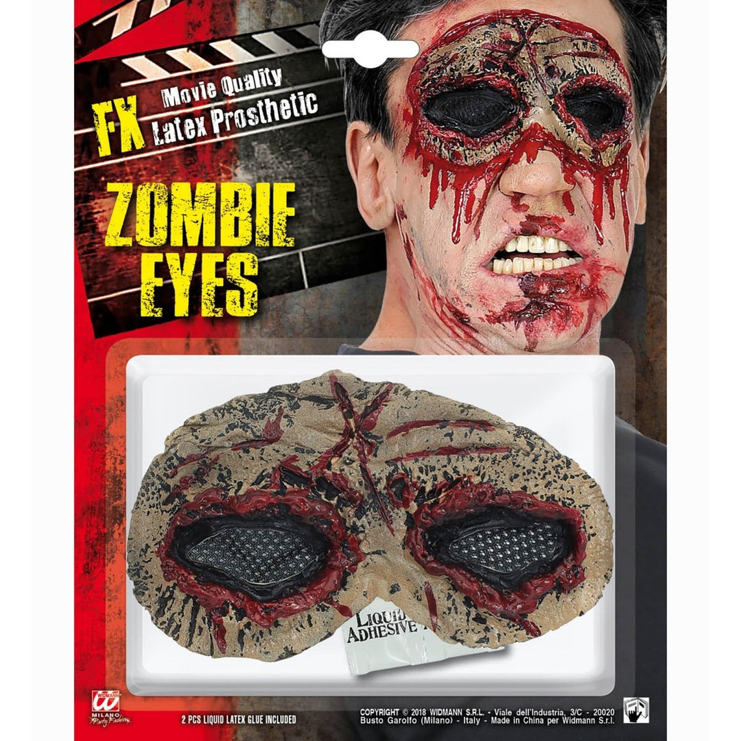 Zombie Augen Maske | Halloween-Maske aus Latex mit Zombie-Augen für Horror-Kostüme und gruselige Mottopartys