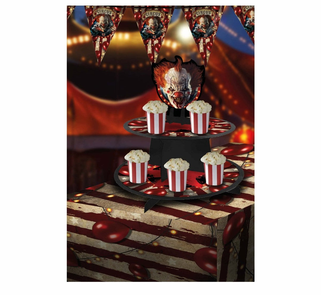 Halloween Clown Tischdekoration | Gruselige Clown Deko 40 x 30 cm für Halloween, Horrorparty und Mottoparty