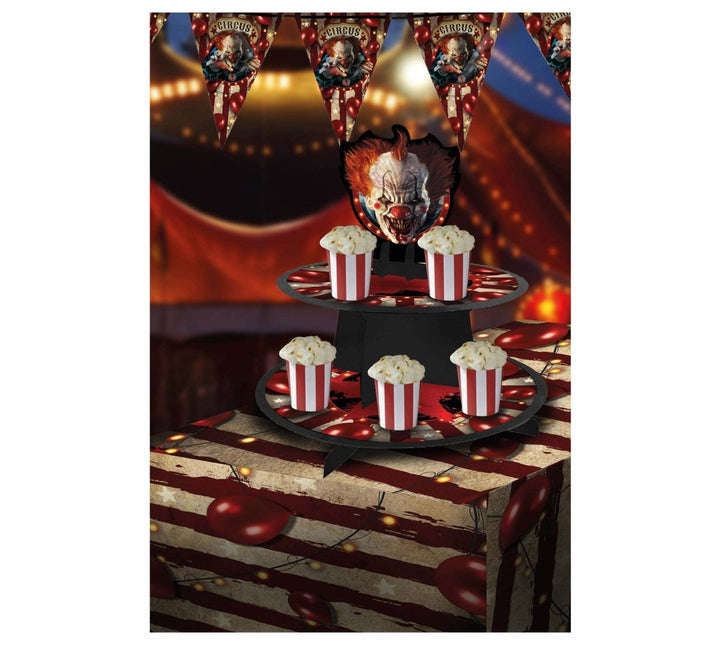 Halloween Clown Tischdekoration | Gruselige Clown Deko 40 x 30 cm für Halloween, Horrorparty und Mottoparty